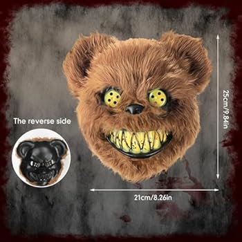 spooky bear マスク Amazon.com: BADALU Glowing Bear Face Mask with LED Lights
